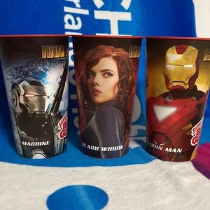 7/11 Super Big Gulp Iron Man 2 movie cups 8”